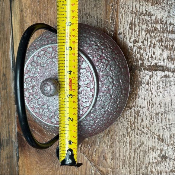 Teavana Japanese Pink Cherry Blossom Cast Iron Teapot Kettle Stainless Strainer - Picture 8 of 9